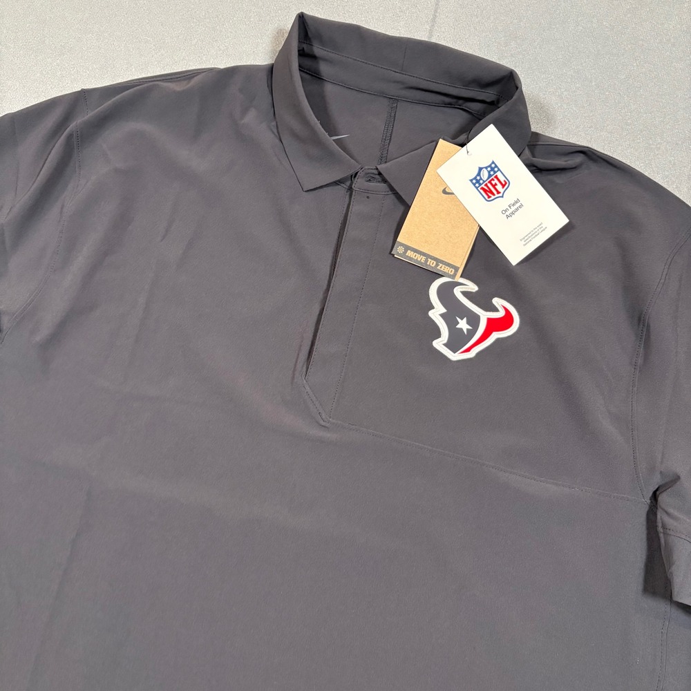 Nike Houston Texans On Field Team Apparel Team Issue Black Polo Stretch X-Large